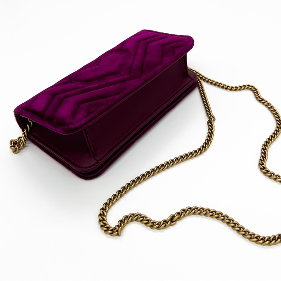 GUCCI Marmont Velvet super mini crossbody bag - Picture 7 of 12